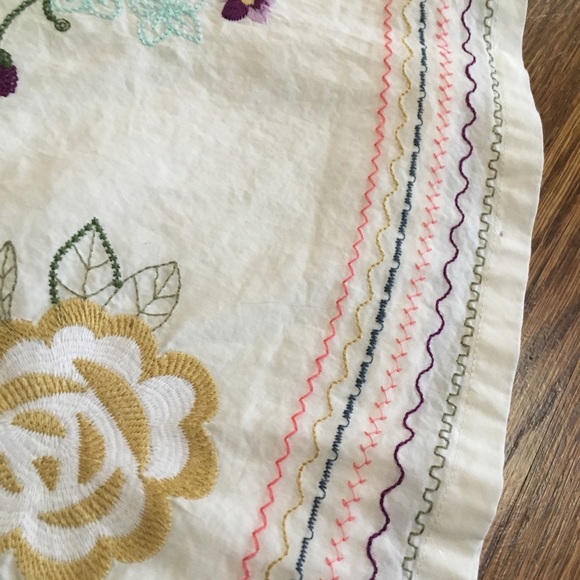 SOLD Talbots cotton embroidered floral midi skirt - Picture 6 of 11